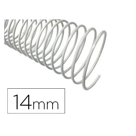 ESPIRAL METALICO Q-CONNECT BLANCO 64 5:1 14 MM 1MM CAJA DE 100 UNID...