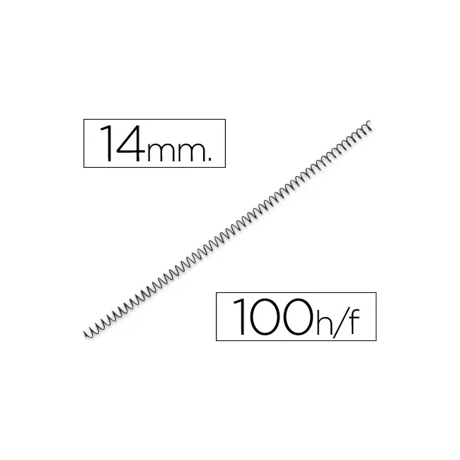 ESPIRAL METALICO Q-CONNECT 56 4:1 14MM 1MM CAJA DE 100 UNIDADES