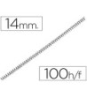 ESPIRAL METALICO Q-CONNECT 56 4:1 14MM 1MM CAJA DE 100 UNIDADES