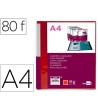 CARPETA LIDERPAPEL 80 FUNDAS CANGURO PP DIN A4 ROJO TRANSLUCIDO POR...