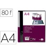 CARPETA LIDERPAPEL 80 FUNDAS CANGURO PP DIN A4 NEGRO OPACO PORTADA ...