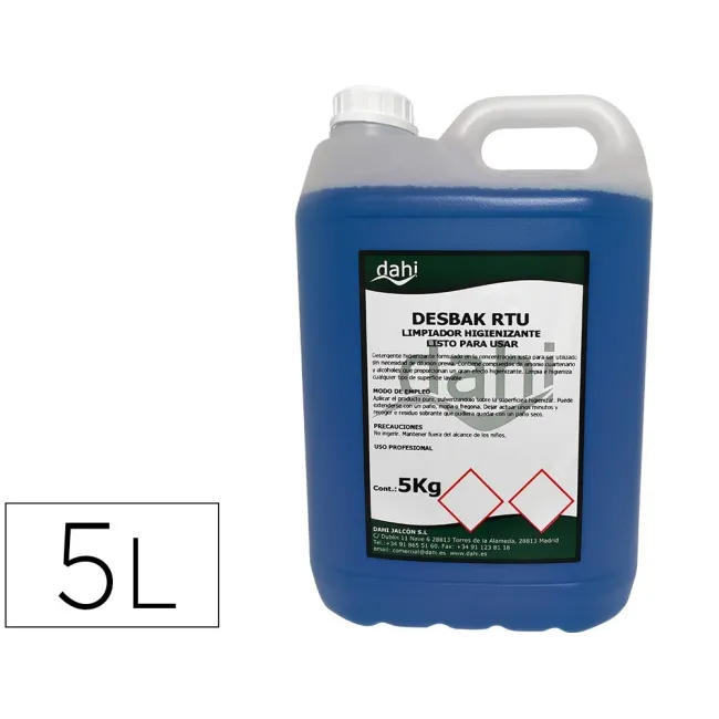 LIMPIADOR BACTERICIDA DAHI DESBAK AZUL GARRAFA 5 LITROS