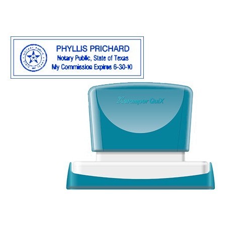 SELLO X-STAMPER QUIX PERSONALIZABLE COLOR AZUL MEDIDAS 22X69 MM Q-18