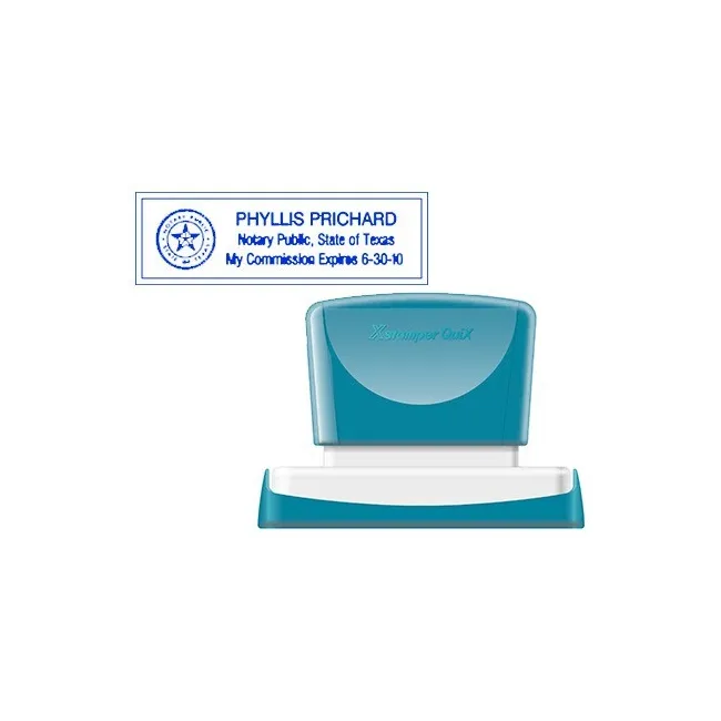 SELLO X-STAMPER QUIX PERSONALIZABLE COLOR AZUL MEDIDAS 22X69 MM Q-18