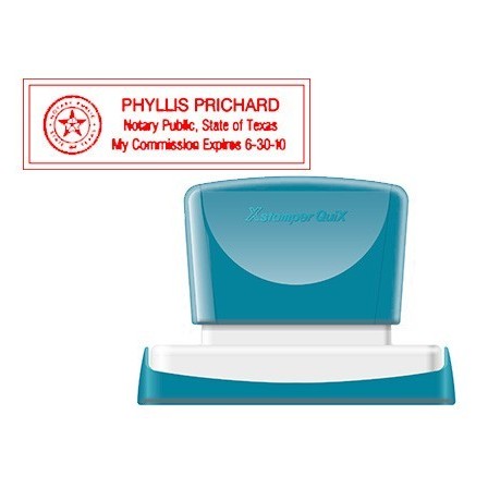 SELLO X-STAMPER QUIX PERSONALIZABLE COLOR ROJO MEDIDAS 22X69 MM Q-18