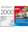 ETIQUETA ADHESIVA APLI 35,6X16,9 MM FOTOCOPIADORA LASER INKJET CAJA...