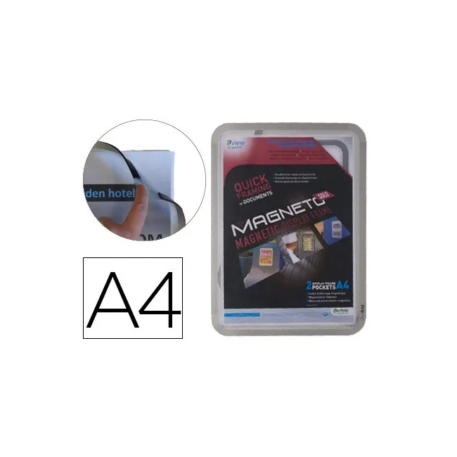 MARCO PORTA ANUNCIOS TARIFOLD MAGNETO DIN A4 CON 4 BANDAS MAGNETICA...