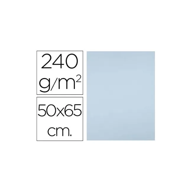 CARTULINA LIDERPAPEL 50X65 CM 240G/M2 AZUL PAQUETE DE 25 UNIDADES