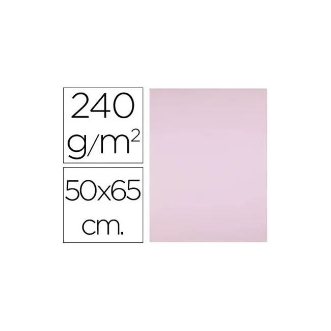CARTULINA LIDERPAPEL 50X65 CM 240G/M2 ROSA PAQUETE DE 25 UNIDADES