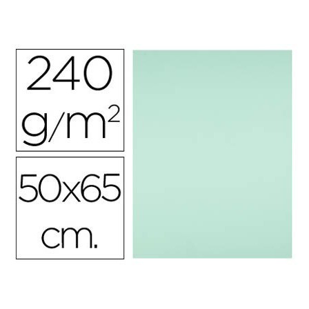 CARTULINA LIDERPAPEL 50X65 CM 240G/M2 VERDE PAQUETE DE 25 UNIDADES