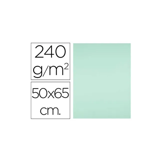 CARTULINA LIDERPAPEL 50X65 CM 240G/M2 VERDE PAQUETE DE 25 UNIDADES