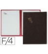 PORTA MENUS PARDO 4 FUNDAS CON LAMINAS LITOGRAFIADAS NEGRO