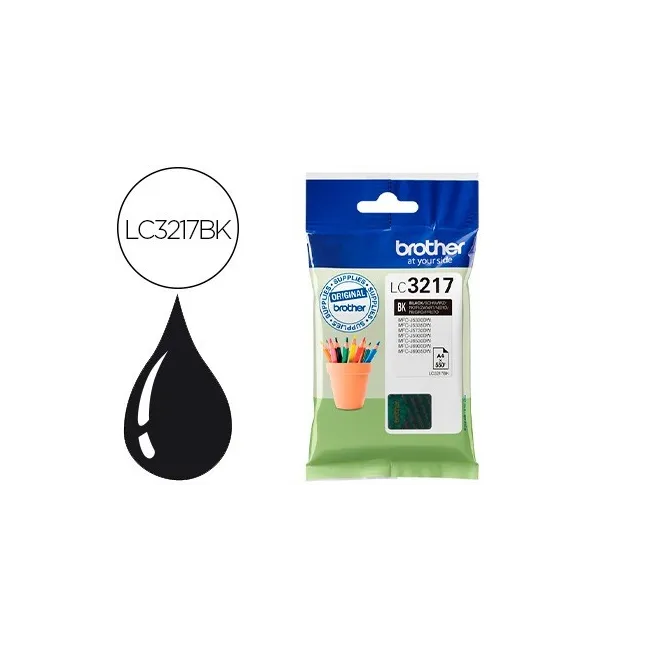 INK-JET BROTHER LC3217BK MFCJ6530 / MFCJ6935 NEGRO 550 PAGINAS