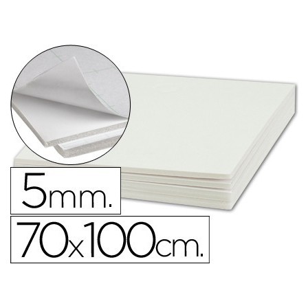 CARTON PLUMA LIDERPAPEL ADHESIVO 1 CARA 70X100 CM ESPESOR 5 MM