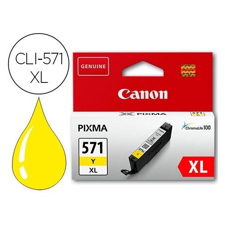 INK-JET CANON CLI-571XL PIXMA MG6852 / TS6050 / TS8050 AMARILLO 500...