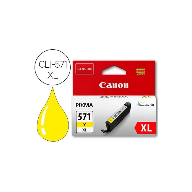INK-JET CANON CLI-571XL PIXMA MG6852 / TS6050 / TS8050 AMARILLO 500...