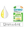 CINTA DYMO METALIZADA LETRATAG 12MM X 4MT PAPEL BLANCO / PLASTICO A...