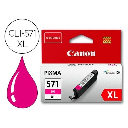 INK-JET CANON CLI-571XL PIXMA MG6852 / TS6050 / TS8050 MAGENTA 500 PAG