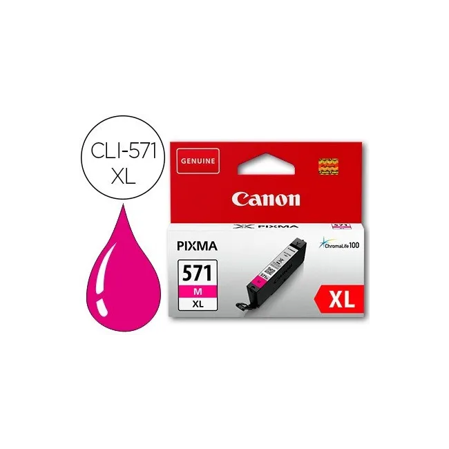 INK-JET CANON CLI-571XL PIXMA MG6852 / TS6050 / TS8050 MAGENTA 500 PAG