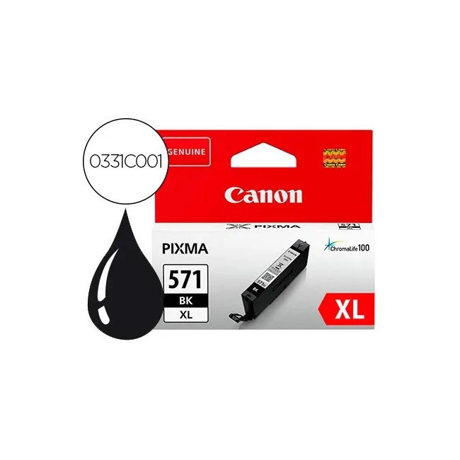INK-JET CANON CLI-571BK XL PIXMA TS5051 / 5053 / 5055 / 6050 / 6051...