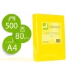 PAPEL COLOR Q-CONNECT DIN A4 80GR AMARILLO INTENSO PAQUETE DE 500 H...
