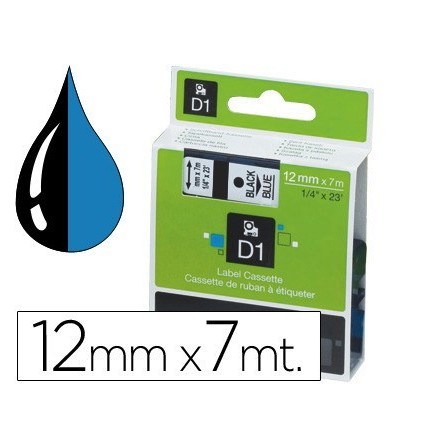 CINTA DYMO 1000 NEGRO-AZUL 12MM X 7MT D1