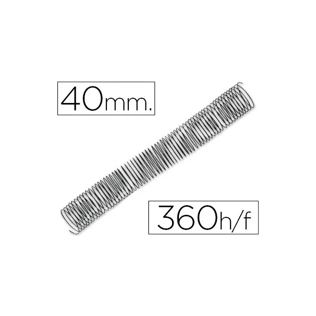 ESPIRAL METALICO Q-CONNECT 64 5:1 40MM 1,2MM CAJA DE 25 UNIDADES