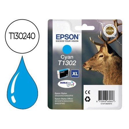 INK-JET EPSON STYLUS T1302 CIAN OFFICE BX320F - EXTRA ALTA CAPACIDAD -