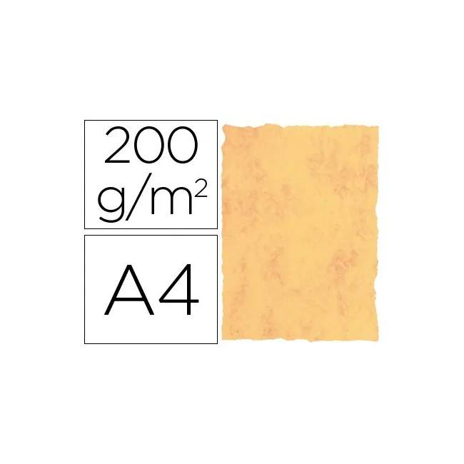 PAPEL PERGAMINO DIN A4 200 GR COLOR MARMOL AMARILLO PAQUETE DE 25 H...