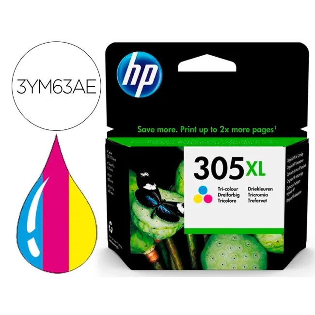 INK-JET HP 305XL DESKJET 1210 / 1212 / 1255 / 2732 / 2752 / 4155 / ...
