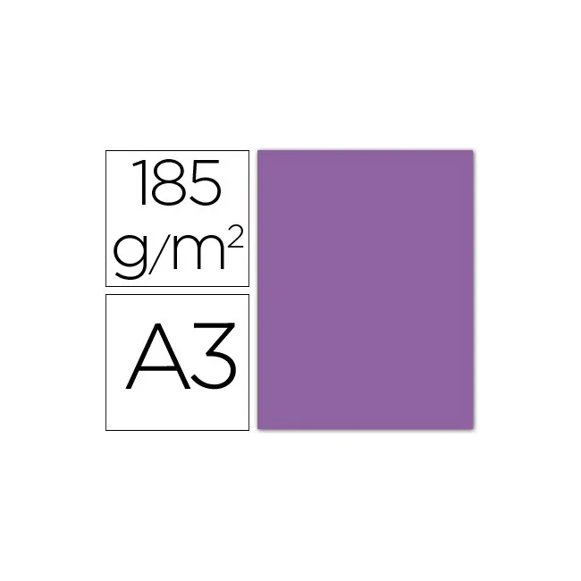 CARTULINA GUARRO DIN A3 VIOLETA 185 GR PAQUETE 50 H