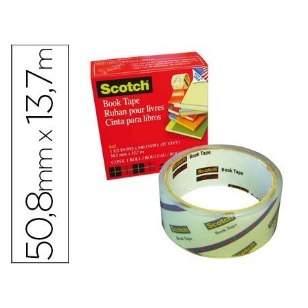 CINTA ADHESIVA SCOTCH 845 BOOK TAPE 50,8MMX13,7 MT