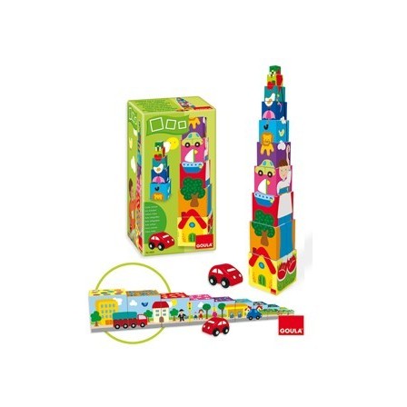 PUZZLE DISET CUBOS APILABLES COCHE
