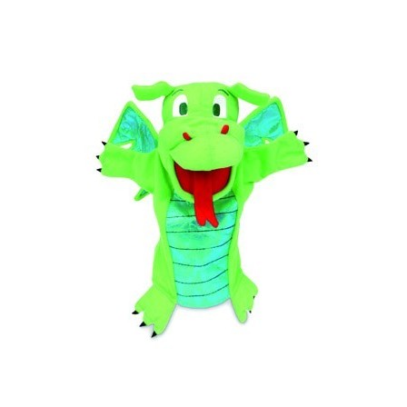 MARIONETA FIESTA CRAFTS DE TELA PARA MANO Y DEDOS DRAGON VERDE 17X3...