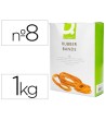 GOMILLAS ELASTICAS Q-CONNECT 1000 GR NUMERO 8 80 X 2 MM