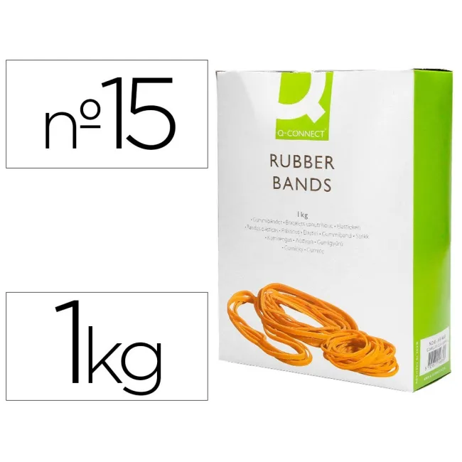 GOMILLAS ELASTICAS Q-CONNECT 1000 GR NUMERO 15 150 X 2 MM