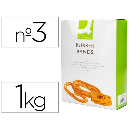 GOMILLAS ELASTICAS Q-CONNECT 1000 GR NUMERO 3 30 X 2 MM