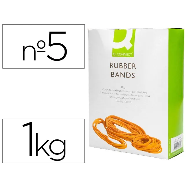 GOMILLAS ELASTICAS Q-CONNECT 1000 GR NUMERO 5 50 X 2 MM