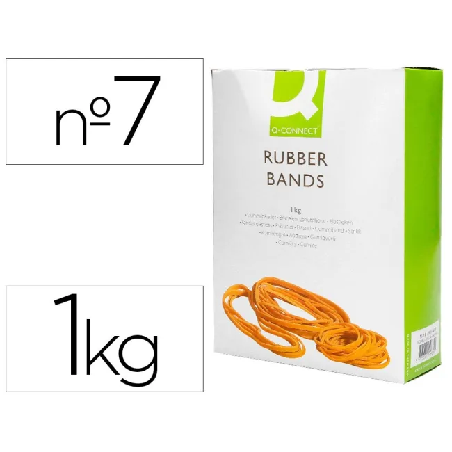 GOMILLAS ELASTICAS Q-CONNECT 1000 GR NUMERO 7 70 X 2 MM