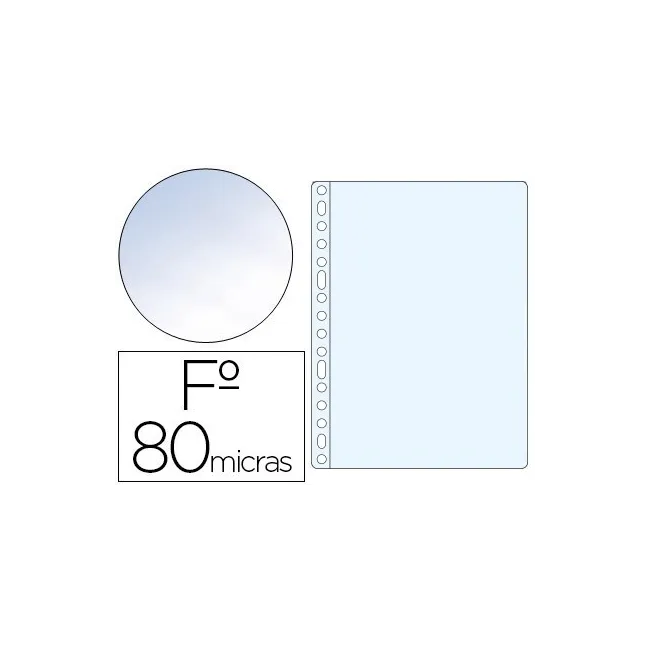 FUNDA MULTITALADRO ESSELTE FOLIO POLIPROPILENO 80 MC CRISTAL CAJA D...