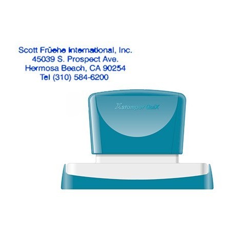 SELLO X-STAMPER QUIX PERSONALIZABLE COLOR AZUL MEDIDAS 28X78 MM Q-24