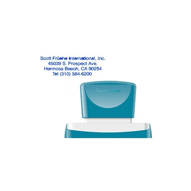 SELLO X-STAMPER QUIX PERSONALIZABLE COLOR AZUL MEDIDAS 28X78 MM Q-24