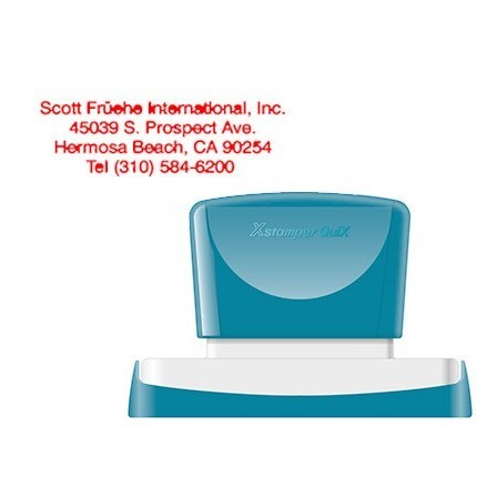 SELLO X-STAMPER QUIX PERSONALIZABLE COLOR ROJO MEDIDAS 28X78 MM Q-24