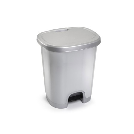 PAPELERA CONTENEDOR PLASTICFORTE PLASTICO CON TAPADERA Y PEDAL 27 L...