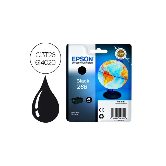 INK-JET EPSON 266 WF-100W NEGRO 250 PAGINAS