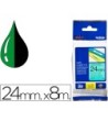 CINTA BROTHER TZE-751 VERDE-NEGRO 24MM LONGITUD 8 MT