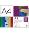 CARTULINA LIDERPAPEL A4 235 G/M2 METALIZADA 5 COLORES SURTIDOS PAQU...