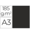 CARTULINA GUARRO DIN A3 NEGRO 185 GR PAQUETE 50 H