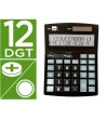 CALCULADORA LIDERPAPEL SOBREMESA XF30 12 DIGITOS TASAS SOLAR Y PILA...