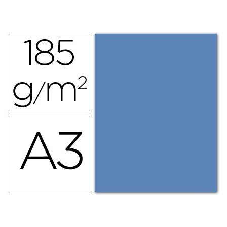 CARTULINA GUARRO DIN A3 AZUL MALDIVA 185 GR PAQUETE 50 H